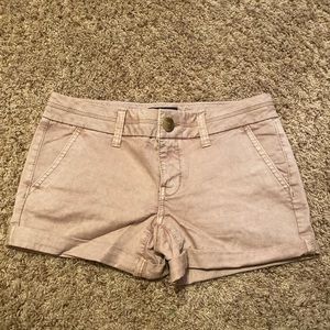 American Eagle Rare Midi Stretch Khaki Shorts 0